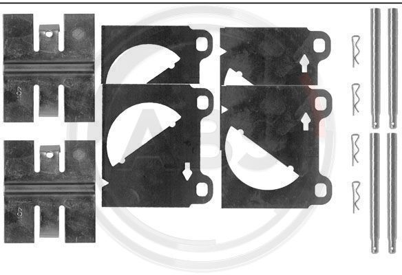 Set accesorii, placute frana 0950Q A.B.S. - Componente/ accesorii frana Set accesorii, placute frana 0950Q A.B.S. - Componente/ accesorii frana