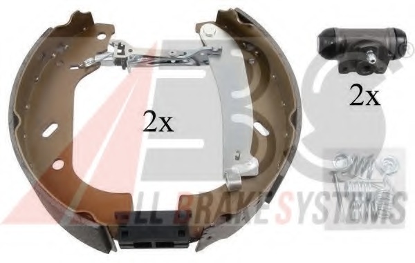 Set saboti frana 111409 A.B.S. - Material frictiune sabot frana/ sabot frana