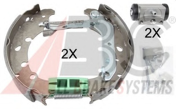 Set saboti frana 111428 A.B.S. - Material frictiune sabot frana/ sabot frana