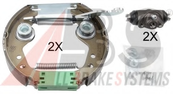 Set saboti frana 111434 A.B.S. - Material frictiune sabot frana/ sabot frana