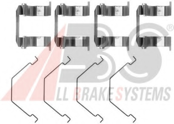 Set accesorii, placute frana 1158Q A.B.S. - Componente/ accesorii frana
