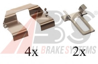 Set accesorii, placute frana 1233Q A.B.S. - Componente/ accesorii frana Set accesorii, placute frana 1233Q A.B.S. - Componente/ accesorii frana