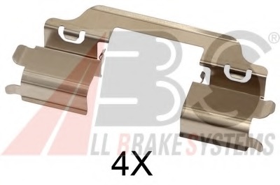 Set accesorii, placute frana 1707Q A.B.S. - Frana disc