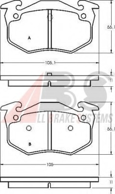 set placute frana,frana disc 36580 OE A.B.S. - Frana disc set placute frana,frana disc 36580 OE A.B.S. - Frana disc