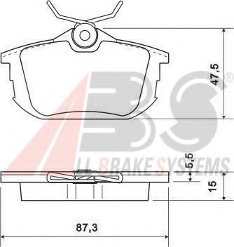 set placute frana,frana disc 36950 OE A.B.S. - Set placute frana set placute frana,frana disc 36950 OE A.B.S. - Set placute frana