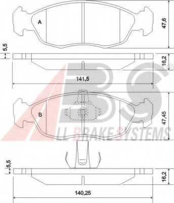 set placute frana,frana disc 36978 OE A.B.S. - Frana disc set placute frana,frana disc 36978 OE A.B.S. - Frana disc