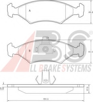 set placute frana,frana disc 36997 OE A.B.S. - Set placute frana set placute frana,frana disc 36997 OE A.B.S. - Set placute frana