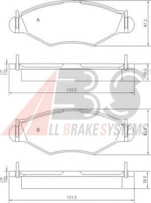 set placute frana,frana disc 37105 OE A.B.S. - Frana disc set placute frana,frana disc 37105 OE A.B.S. - Frana disc