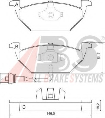 set placute frana,frana disc 37155 OE A.B.S. - Frana disc set placute frana,frana disc 37155 OE A.B.S. - Frana disc