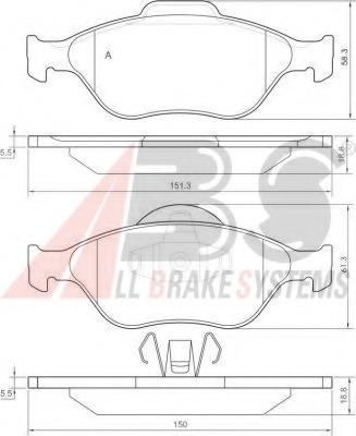 set placute frana,frana disc 37195 OE A.B.S. - Set placute frana set placute frana,frana disc 37195 OE A.B.S. - Set placute frana