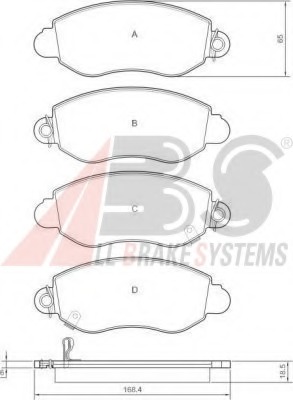 set placute frana,frana disc 37294 OE A.B.S. - Frana disc set placute frana,frana disc 37294 OE A.B.S. - Frana disc