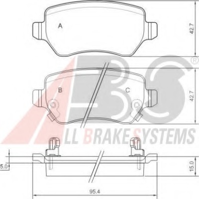 set placute frana,frana disc 37296 OE A.B.S. - Frana disc set placute frana,frana disc 37296 OE A.B.S. - Frana disc