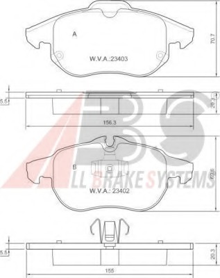 set placute frana,frana disc 37300 OE A.B.S. - Frana disc set placute frana,frana disc 37300 OE A.B.S. - Frana disc