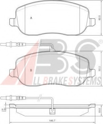 set placute frana,frana disc 37329 OE A.B.S. - Set placute frana set placute frana,frana disc 37329 OE A.B.S. - Set placute frana