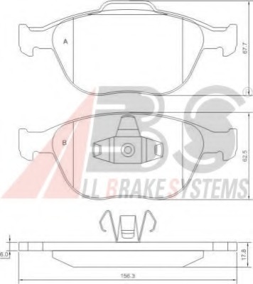set placute frana,frana disc 37349 OE A.B.S. - Frana disc set placute frana,frana disc 37349 OE A.B.S. - Frana disc