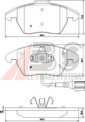 set placute frana,frana disc 37414 OE A.B.S. - Frana disc set placute frana,frana disc 37414 OE A.B.S. - Frana disc