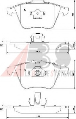 set placute frana,frana disc 37464 OE A.B.S. - Frana disc set placute frana,frana disc 37464 OE A.B.S. - Frana disc