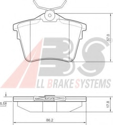 set placute frana,frana disc 37466 OE A.B.S. - Set placute frana set placute frana,frana disc 37466 OE A.B.S. - Set placute frana
