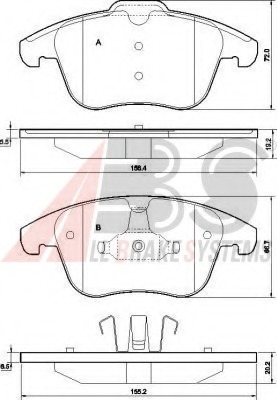 set placute frana,frana disc 37568 OE A.B.S. - Frana disc set placute frana,frana disc 37568 OE A.B.S. - Frana disc
