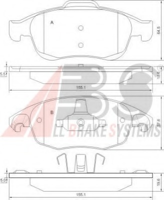 set placute frana,frana disc 37598 OE A.B.S. - Frana disc set placute frana,frana disc 37598 OE A.B.S. - Frana disc
