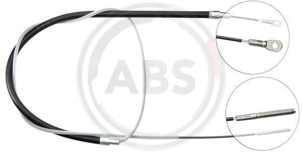 Cablu, frana de parcare K10256 A.B.S. - Maneta/ cablu