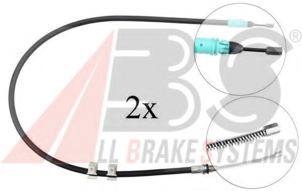 Cablu, frana de parcare K13776 A.B.S. - Maneta/ cablu