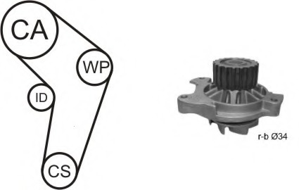 Set pompa apa + curea dintata WPK-9274R01 AIRTEX - Pompa apa/ garnitura Set pompa apa + curea dintata WPK-9274R01 AIRTEX - Pompa apa/ garnitura