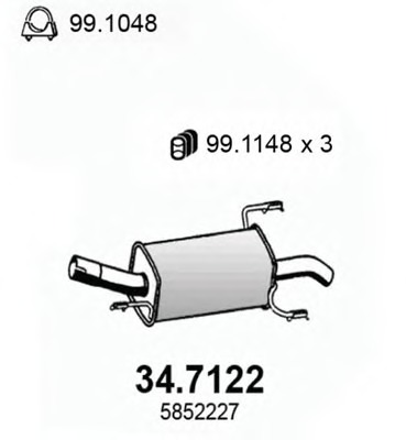 Toba esapament finala 34.7122 ASSO - Toba de esapament Toba esapament finala 34.7122 ASSO - Toba de esapament