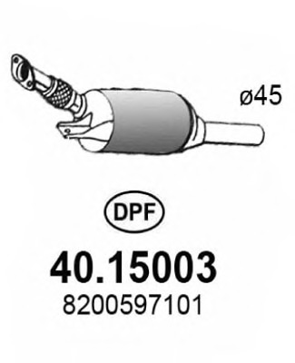 Filtru funingine/particule, sist.de esapament 40.15003 ASSO - Filtru funingine/particule
