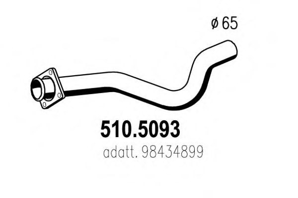 Racord evacuare 510.5093 ASSO - Teava de esapament