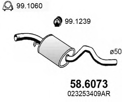 Toba esapamet intermediara 58.6073 ASSO - Toba de esapament