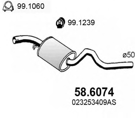 Toba esapamet intermediara 58.6074 ASSO - Toba de esapament