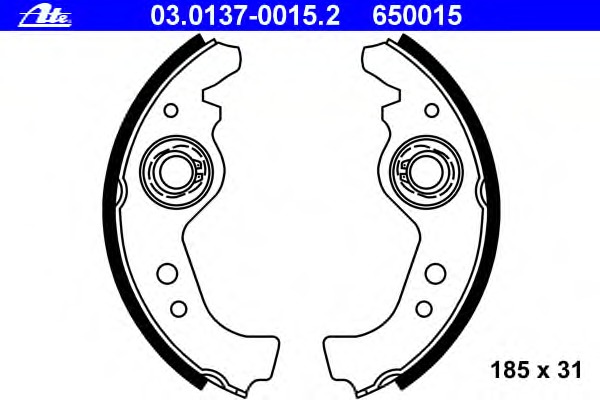 Set saboti frana 03.0137-0015.2 ATE - Material frictiune sabot frana/ sabot frana