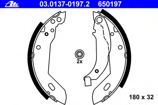 Set saboti frana 03.0137-0197.2 ATE - Frana tambur Set saboti frana 03.0137-0197.2 ATE - Frana tambur