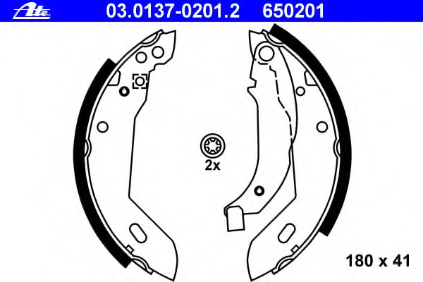 Set saboti frana 03.0137-0201.2 ATE - Material frictiune sabot frana/ sabot frana Set saboti frana 03.0137-0201.2 ATE - Material frictiune sabot frana/ sabot frana