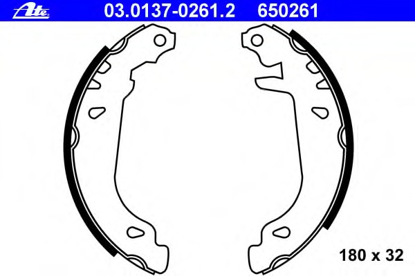 Set saboti frana 03.0137-0261.2 ATE - Frana tambur Set saboti frana 03.0137-0261.2 ATE - Frana tambur