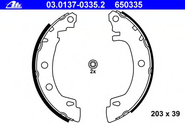 Set saboti frana 03.0137-0335.2 ATE - Material frictiune sabot frana/ sabot frana