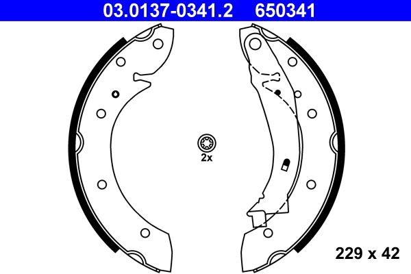 Set saboti frana 03.0137-0341.2 ATE - Frana tambur Set saboti frana 03.0137-0341.2 ATE - Frana tambur