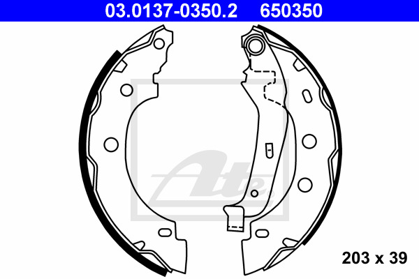 Set saboti frana 03.0137-0350.2 ATE - Material frictiune sabot frana/ sabot frana Set saboti frana 03.0137-0350.2 ATE - Material frictiune sabot frana/ sabot frana