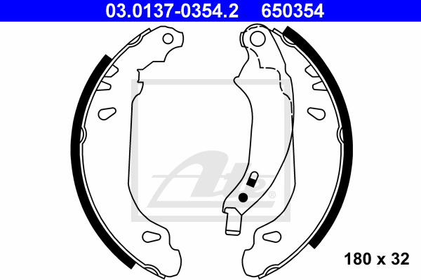 Set saboti frana 03.0137-0354.2 ATE - Material frictiune sabot frana/ sabot frana Set saboti frana 03.0137-0354.2 ATE - Material frictiune sabot frana/ sabot frana