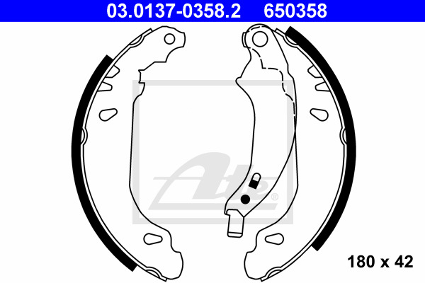 Set saboti frana 03.0137-0358.2 ATE - Material frictiune sabot frana/ sabot frana Set saboti frana 03.0137-0358.2 ATE - Material frictiune sabot frana/ sabot frana