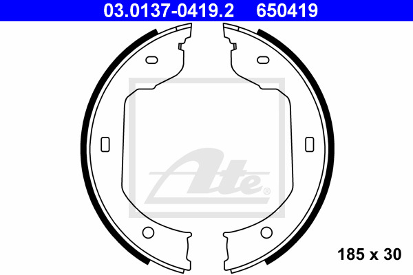 Set saboti frana, frana de mana 03.0137-0419.2 ATE - Frana tambur Set saboti frana, frana de mana 03.0137-0419.2 ATE - Frana tambur