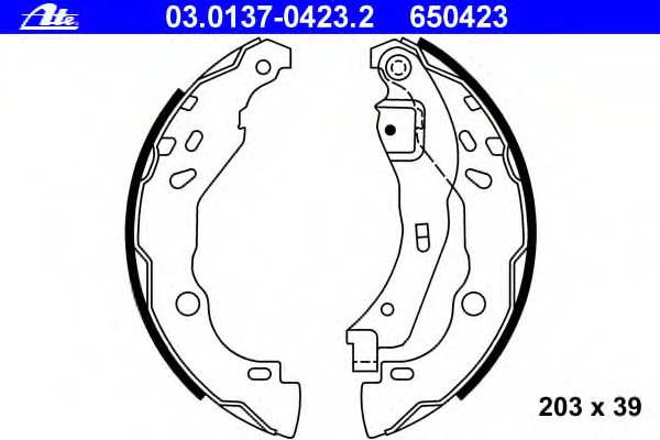 Set saboti frana 03.0137-0423.2 ATE - Material frictiune sabot frana/ sabot frana Set saboti frana 03.0137-0423.2 ATE - Material frictiune sabot frana/ sabot frana