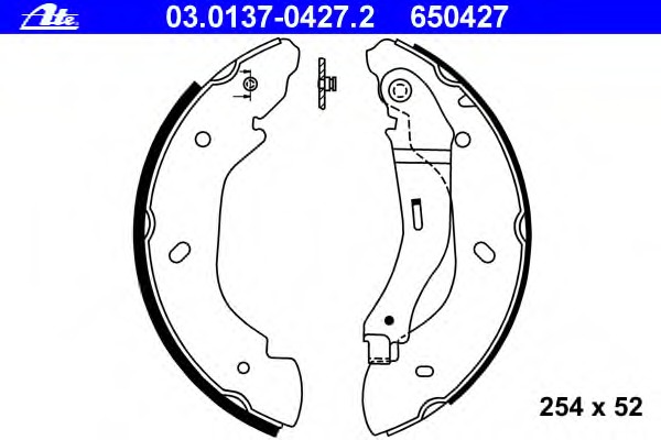 Set saboti frana 03.0137-0427.2 ATE - Material frictiune sabot frana/ sabot frana