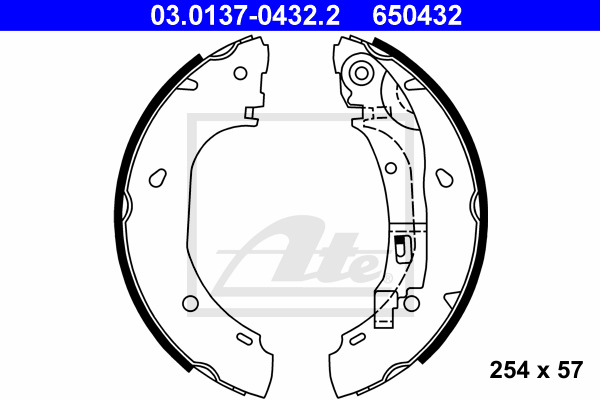 Set saboti frana 03.0137-0432.2 ATE - Material frictiune sabot frana/ sabot frana Set saboti frana 03.0137-0432.2 ATE - Material frictiune sabot frana/ sabot frana