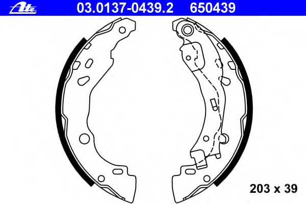 Set saboti frana 03.0137-0439.2 ATE - Material frictiune sabot frana/ sabot frana Set saboti frana 03.0137-0439.2 ATE - Material frictiune sabot frana/ sabot frana