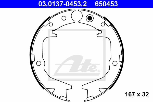 Set saboti frana, frana de mana 03.0137-0453.2 ATE - Frana tambur