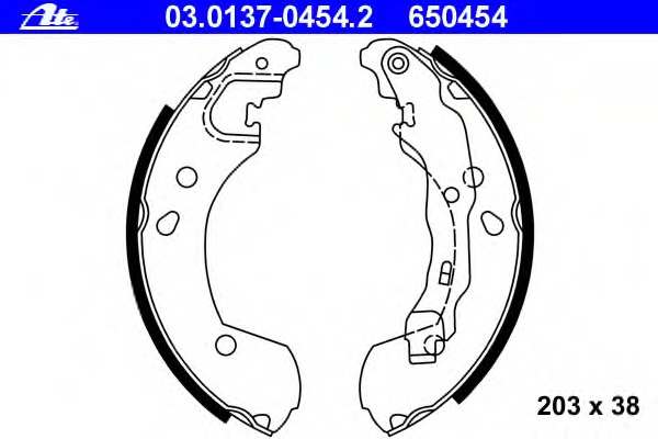 Set saboti frana 03.0137-0454.2 ATE - Material frictiune sabot frana/ sabot frana Set saboti frana 03.0137-0454.2 ATE - Material frictiune sabot frana/ sabot frana