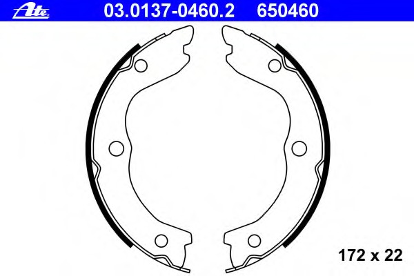 Set saboti frana, frana de mana 03.0137-0460.2 ATE - Frana de mana Set saboti frana, frana de mana 03.0137-0460.2 ATE - Frana de mana