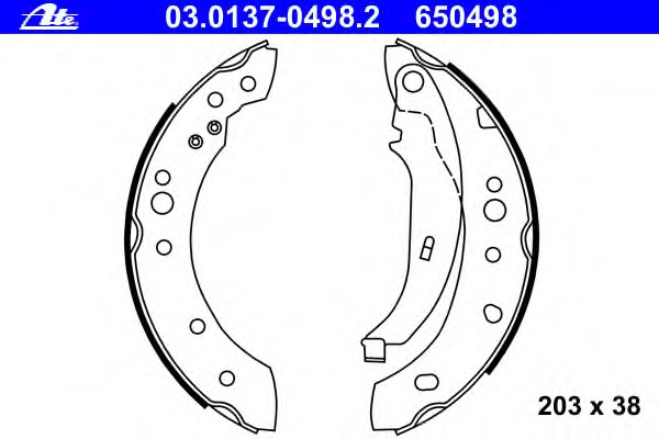 Set saboti frana 03.0137-0498.2 ATE - Material frictiune sabot frana/ sabot frana Set saboti frana 03.0137-0498.2 ATE - Material frictiune sabot frana/ sabot frana